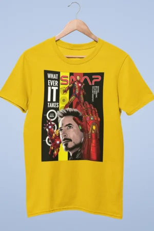 Iron Man premium cotton half sleeve  unisex t shirts