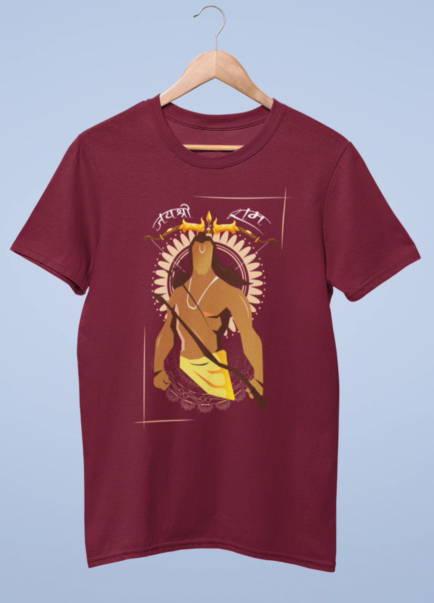 Jai Shri Ram premium cotton half sleeve unisex t shirts - Image 3