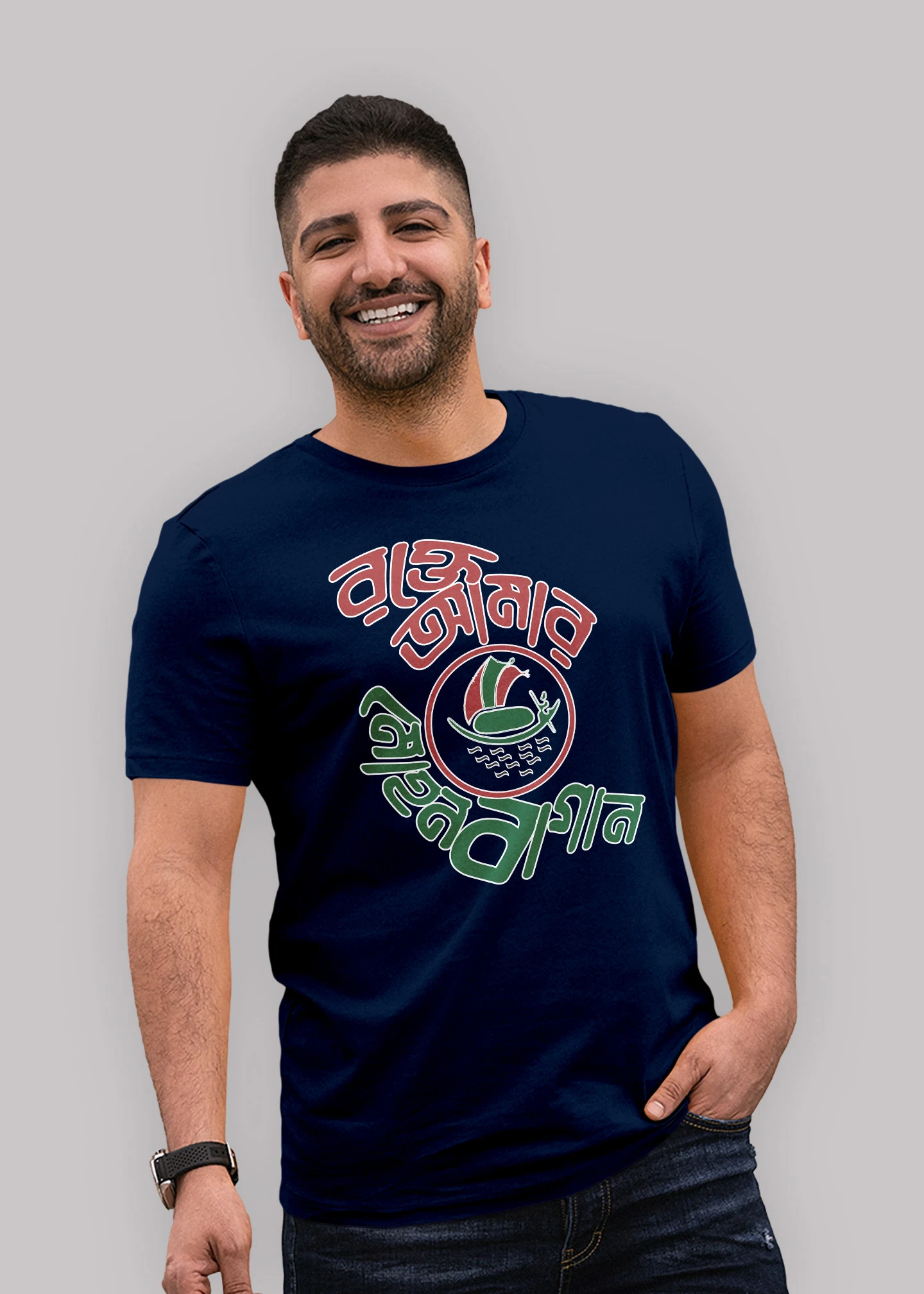 Rokthe amar mohun bagan Premium Cotton Unisex T-shirt - Image 5