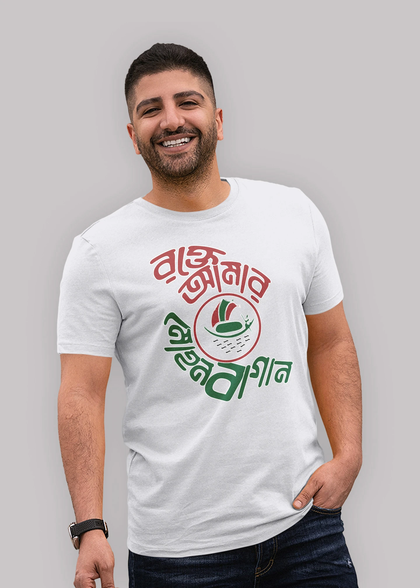 Rokthe amar mohun bagan Premium Cotton Unisex T-shirt