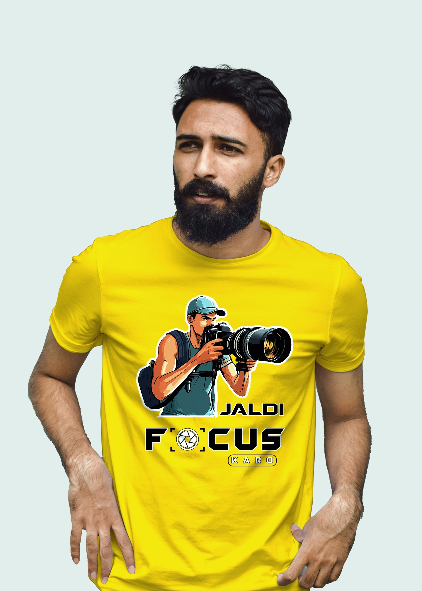 Camera man jaldi focus karo premium cotton unisex t shirts - Image 8