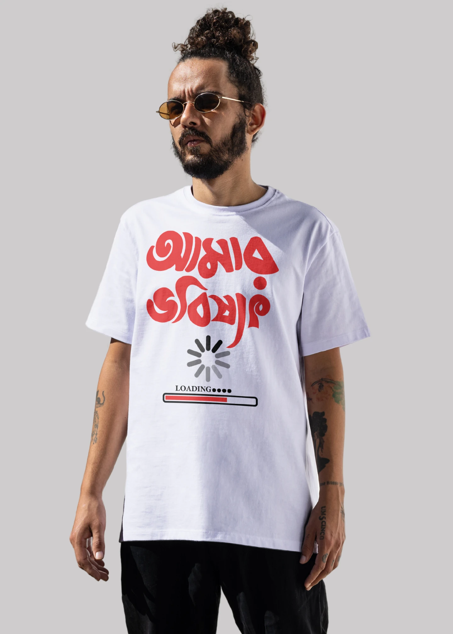 Amar bhobishot loading Premium Cotton Unisex T-shirt On Sale - Image 7